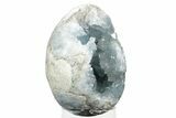 Crystal Filled Celestine (Celestite) Egg Geode - Madagascar #241112-1